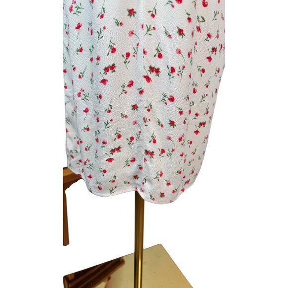 NWT WAYF Size Small Strapless Floral Midi Dress Smocked Back & Ruched Bustline - Picture 15 of 16